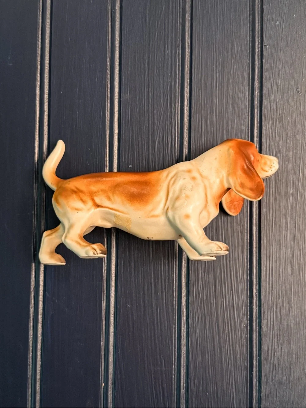 Vintage Japanese Beagle Figurine — Hand-Painted Ceramic